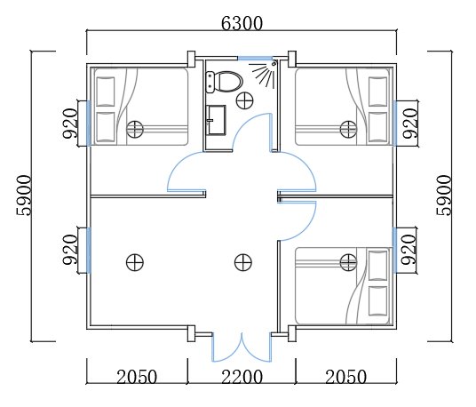 20ft expandable house room arrangement reference
